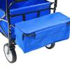 Foldable Hand Cart with Roof Steel Blue