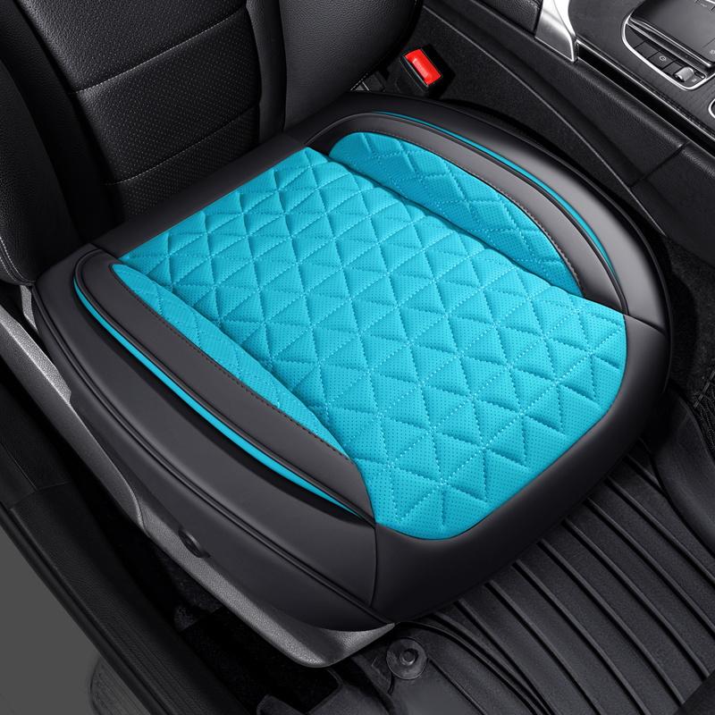 Diamond Lattice Embroidery PU Leather Car Seat Cushion, Thickened Three-dimensional Wings Breathable,For 95% Cars,For All Season