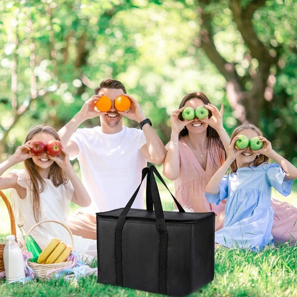 Tin Foil Food Delivery Bag Waterproof Insulated Thermal Cooler Bag Insulated Cooler Cool Bag  Food