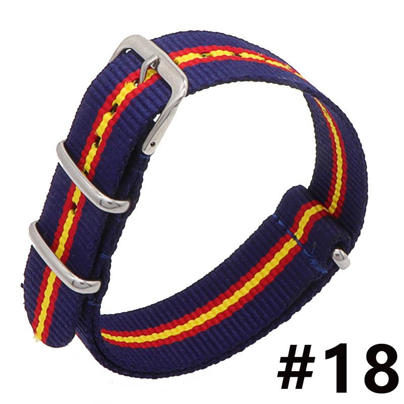 18MM 20MM 22MM Nylon Watch Band Sport Casual Straps Replacement With Stainless Steel Buckle For Men Women's Watch Accessories