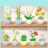 Rose Sunflower Eternal Flower Desktop Decoration Teacher's Day Bouquet Educational Assembly Building Blocks Toy