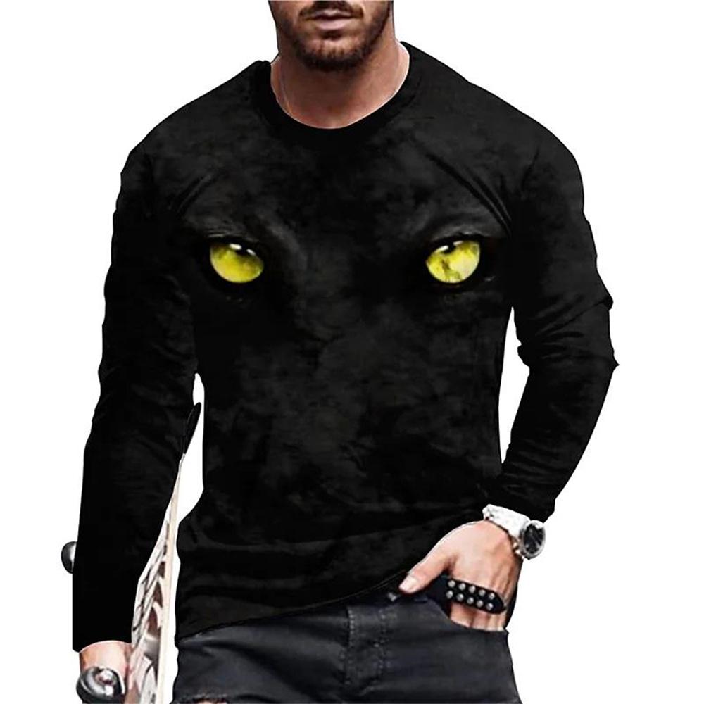3D Tiger Tops Loose Crew Neck T Shirt Animal Mens Clothes Oversized Breathable Clothing