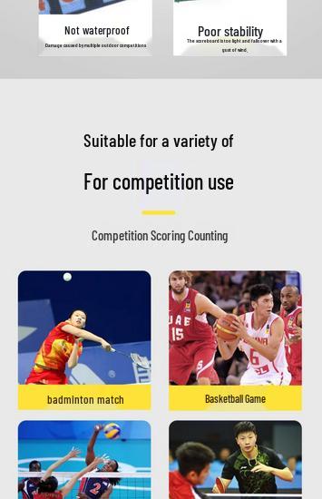 Multi-Sport Flip Scoreboard for Basketball, Billiards, Table Tennis, and Volleyball