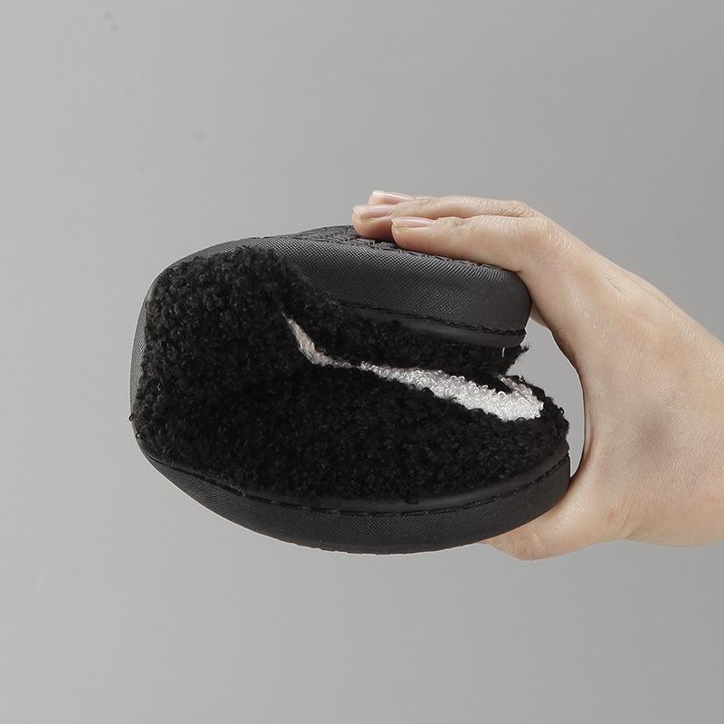 New home grimace warm winter cotton slippers couple men and women thick-soled soft-soled shoes thickened non-slip cute card