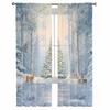 Christmas And Winter Reindeer Curtains For Living Room Bedroom Home Decoration Window Voile Tulle Curtain Drapes
