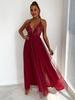 2022 Summer European & American Women's Sequin Mesh Spaghetti Strap Slit Dress
