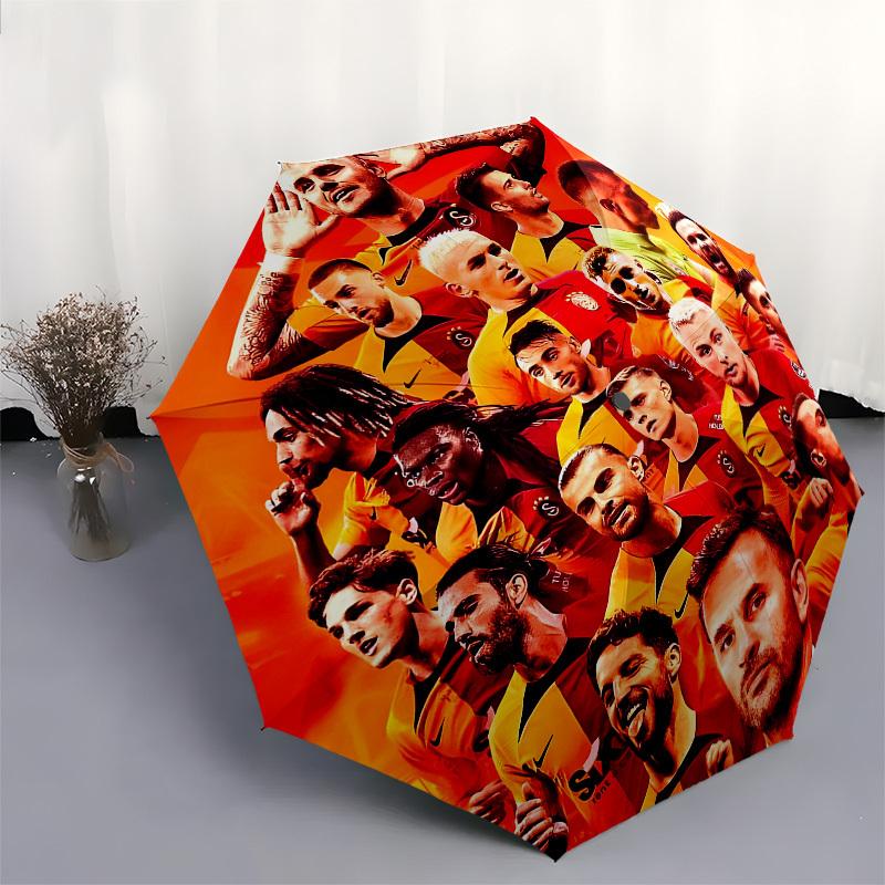 Soccer Players Team- Automatic Opening and Closing, 8-rib Structure Portable Umbrella, Suitable for Men and Women in All Seasons - Perfect G