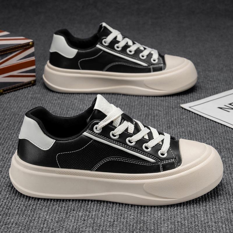 New autumn outdoor thick-soled wear-resistant casual shoes, youth leather board shoes