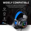Gaming Headset 7.1 Stereo SVirtual Surround Bass Earphone Headphone with Mic LED Light for Computer PC Gamer Foldable