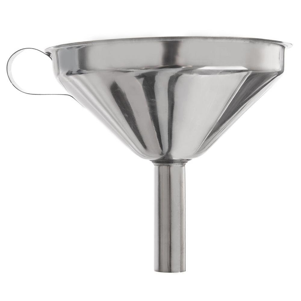 Kitchen Steel Funnel with Strainer for Bottles, Carboys, Wine, Juice