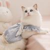 1Pcs Pet Blue-striped Dress, Summer Halter Dress, Cat Outfit, Dog Outfit