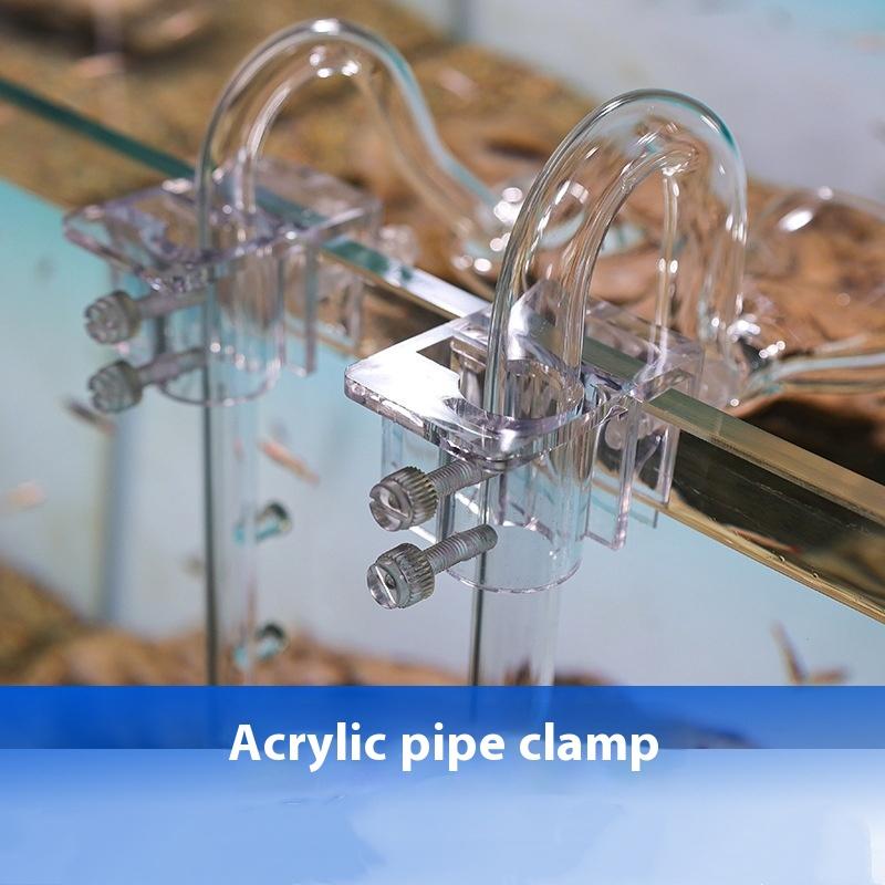 Aquarium Einlass Auslass Schlauchhalter Filterhalterung Fischbehälter Schlauchklemme Fischbehälter Verteiler Befestigung Futterspender Befestigungssitz PC-Material