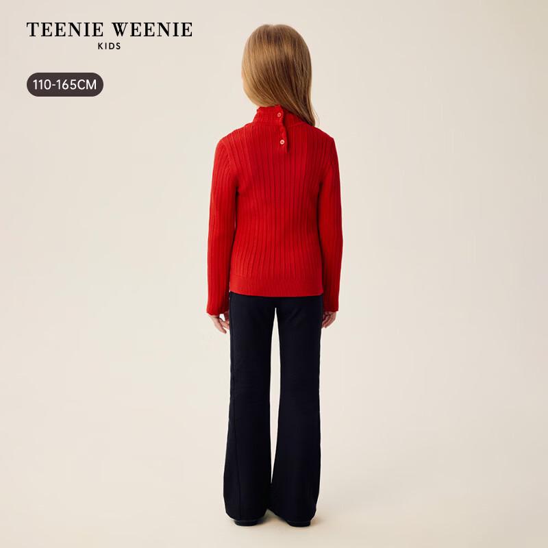 Teenie Weenie Kids Girls' Embroidered Cotton Half-High Collar Top