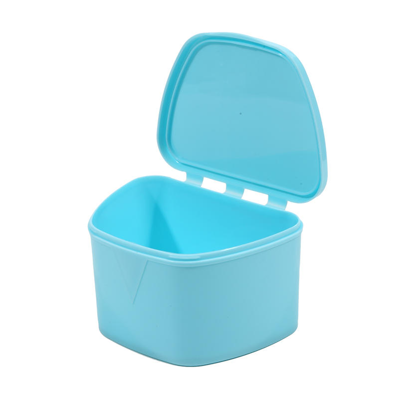 Dental Denture Box Orthodontic Dental Mouth Guard Box Retainer Case False Teeth Plastic  Whitening Container Denture Box