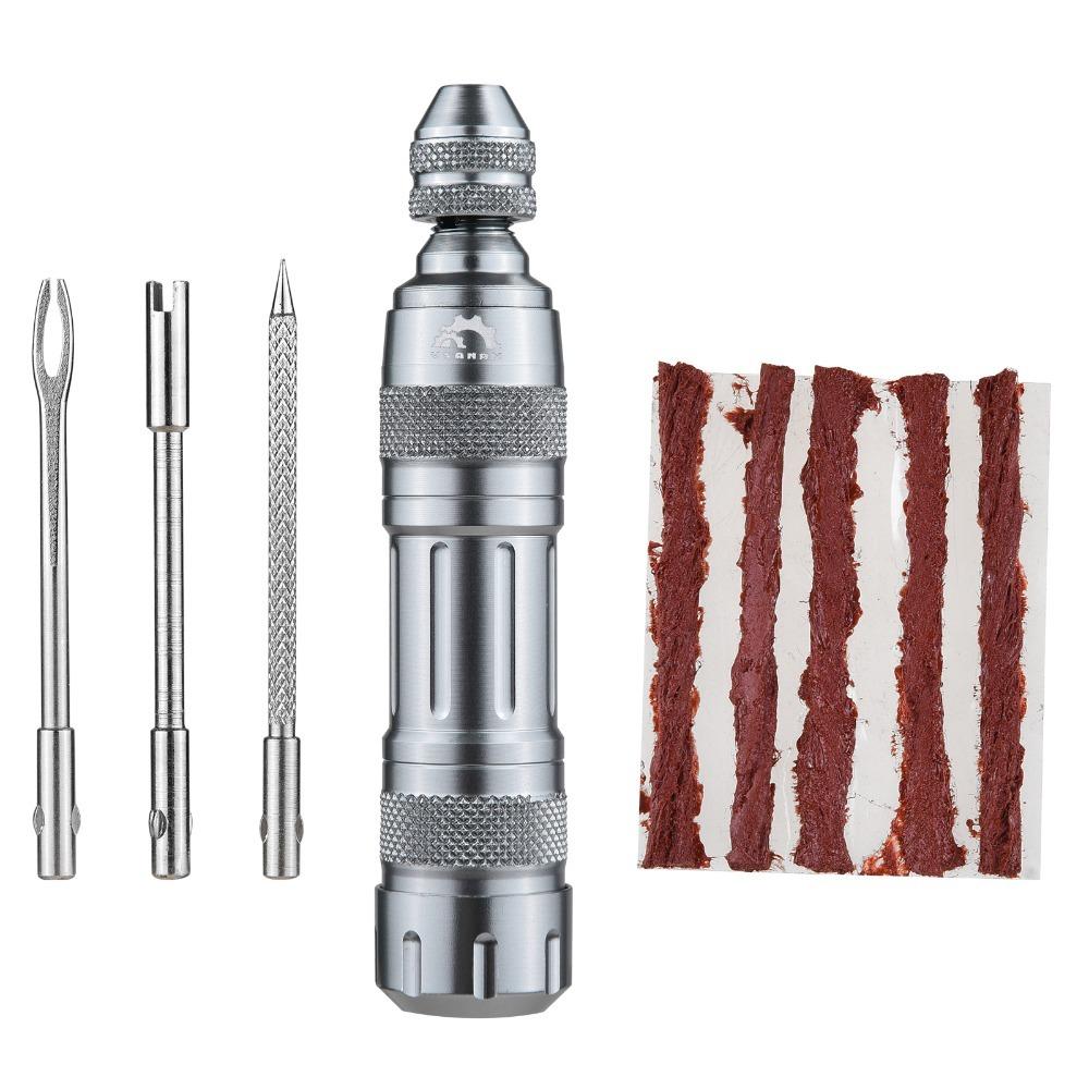 Aluminium Alloy Tire Repair Kit 3 Types Drilling Bits Tire Plug Kit Tire Patch Kit  Cycling Trips