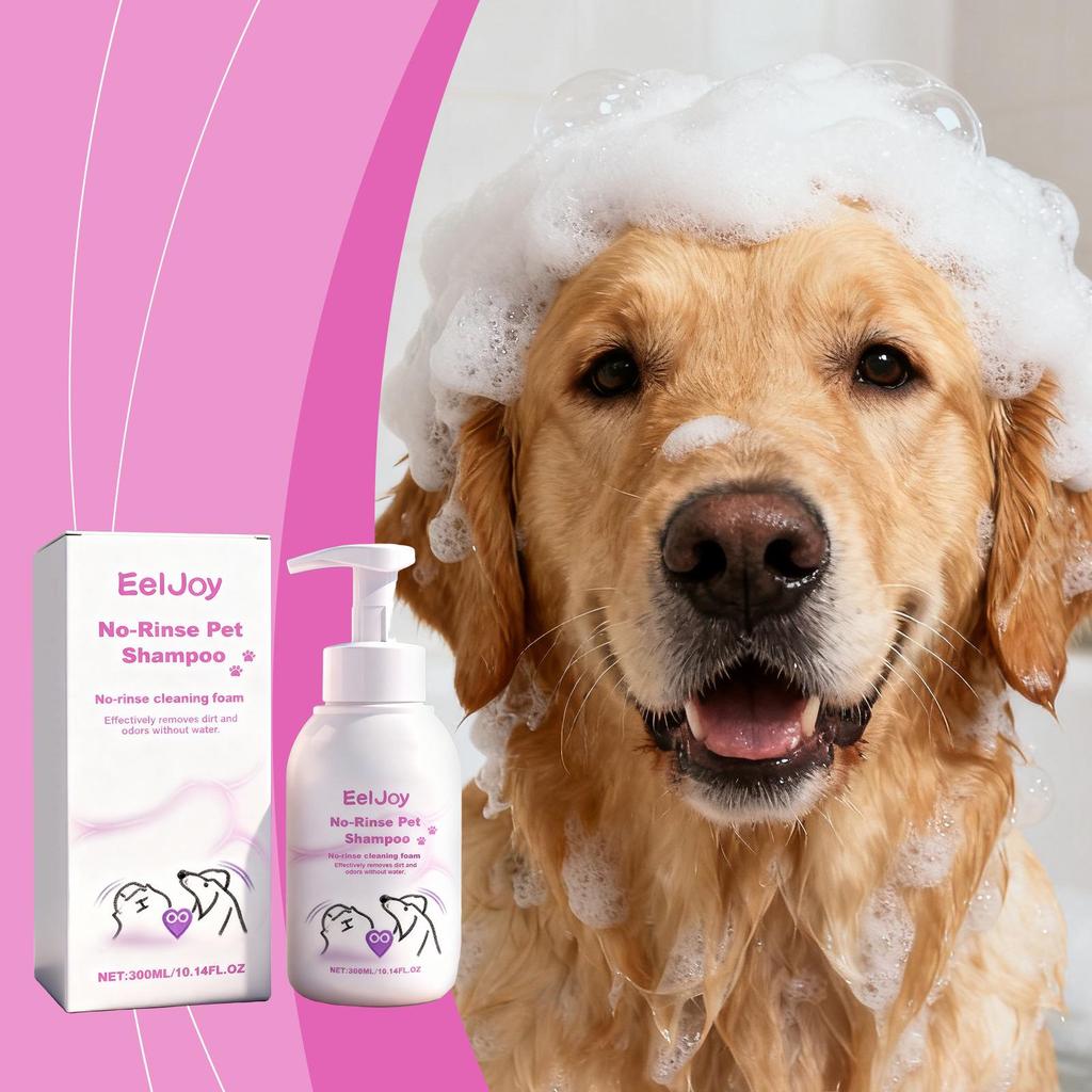 EELJOY No-Rinse Leave-In Pet Shampoo Foam - Fur Cleansing & Softening Care