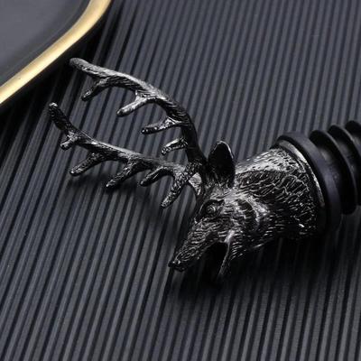 Deer Head Wine Mouth Deer Head Wine Guide Pour Wine Stopper Zinc Alloy Wine Stopper Bartender Tool Wine Accessories Wine Stopper