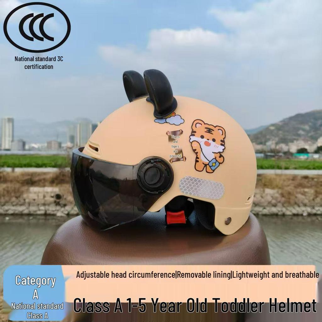 3C Certified Adjustable Unisex Scooter Helmet for Kids (1-5 Years) - Cute, Safe, and Summer-Ready