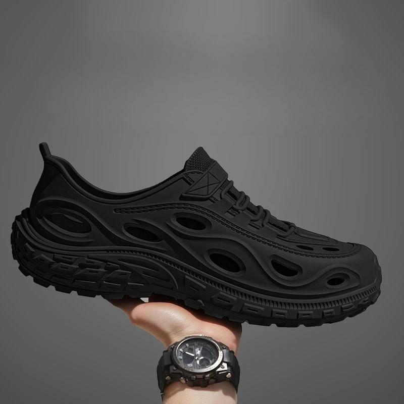 With Platform Man Sandals Height Beach Hole On Offer New Arrival Luxury H Design 2025 Open Toe Original Japanese Shoes for Men