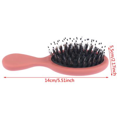 Women'S Hair Brush Comb Natural Boar Bristle Anti-Static Hairbrush  Barber Brush