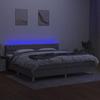 Maison Exclusive - Sommier à lattes de lit matelas LED Gris clair 200x200 cm Tissu