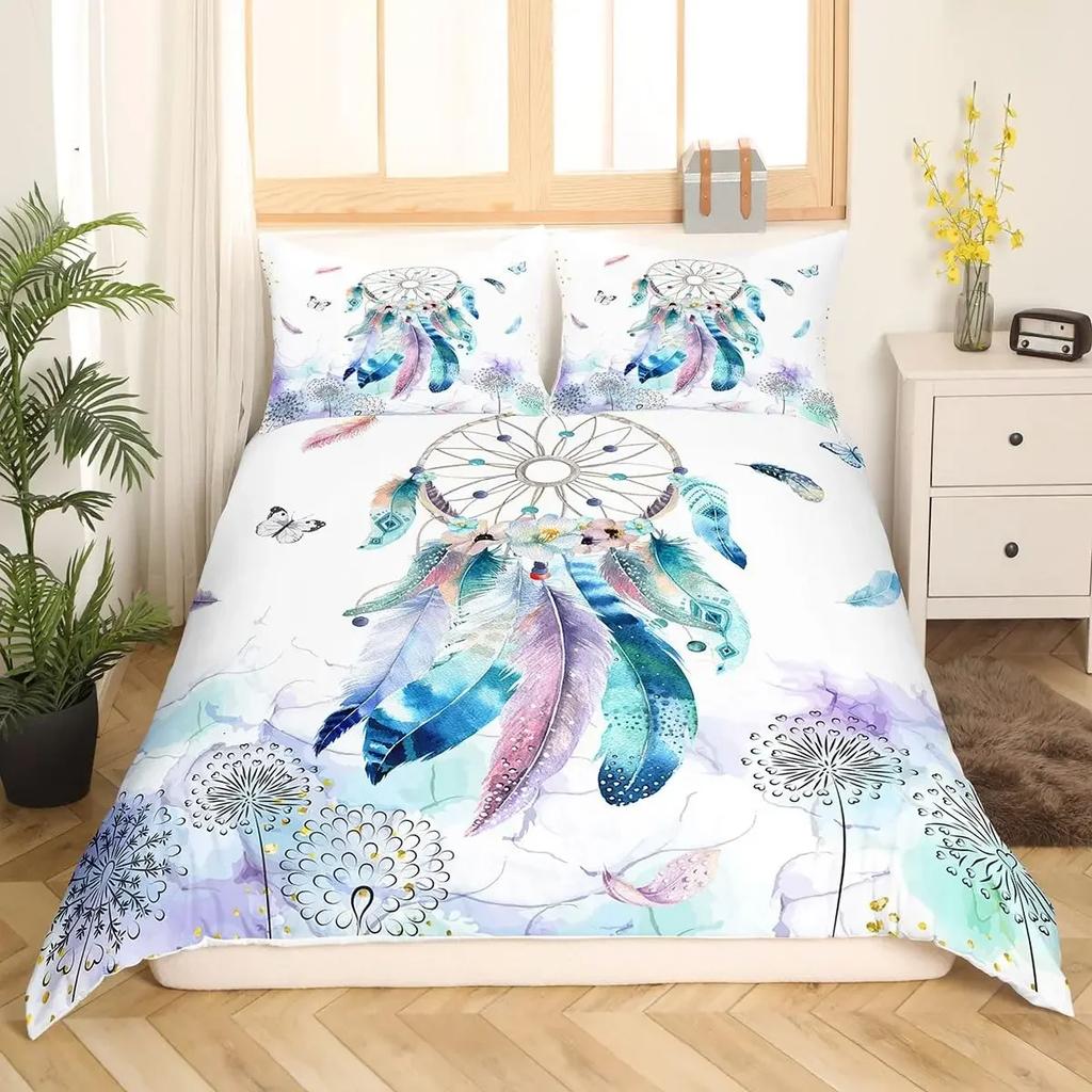 Comforter Dreamcatcher Boho Colorful Dream Catcher Bedding Set Girls Children Women Bedroom Decor Queen