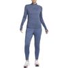 Nike Dri-Fit Swift Solid Stehkragen Halb-Reißverschluss Schnelltrocknendes Langarm-T-Shirt Damen Oberteile Phänomenal-Blau FB4439-491