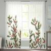 Christmas Pine Needle Jam Curtains For Living Room Bedroom Home Decoration Window Voile Tulle Curtain Drapes