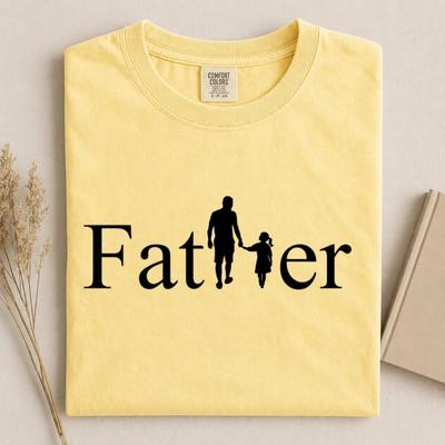 Comfort Colors Father Shirt with Daughter, Minimalist Dad Tee, Father Daughter Shirt, Fathers Day Gift, Cool Dad Shirt, Family Matching Tee