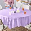 213cm Round Tablecloth Rose Red No Stitching Fabric Elegant Solid Table Cloth for Christmas Birthday Wedding Party Hotel Decor