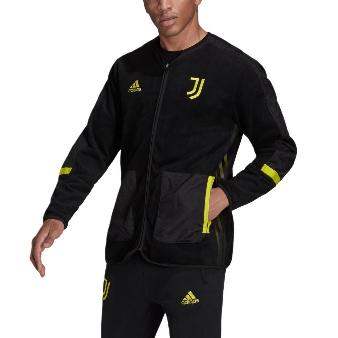 adidas Printing Zipper Soccer/Football Jacket Juventus Black Men s GR2915 M