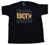 BET Mens Black Entertainment Network Stacked Logo Black Shirt New 3XL Unisex T-Shirt