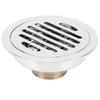Silver Shower Floor Drain Copper Floor Drain Strainer Rustproof Drain Strainer  Garage