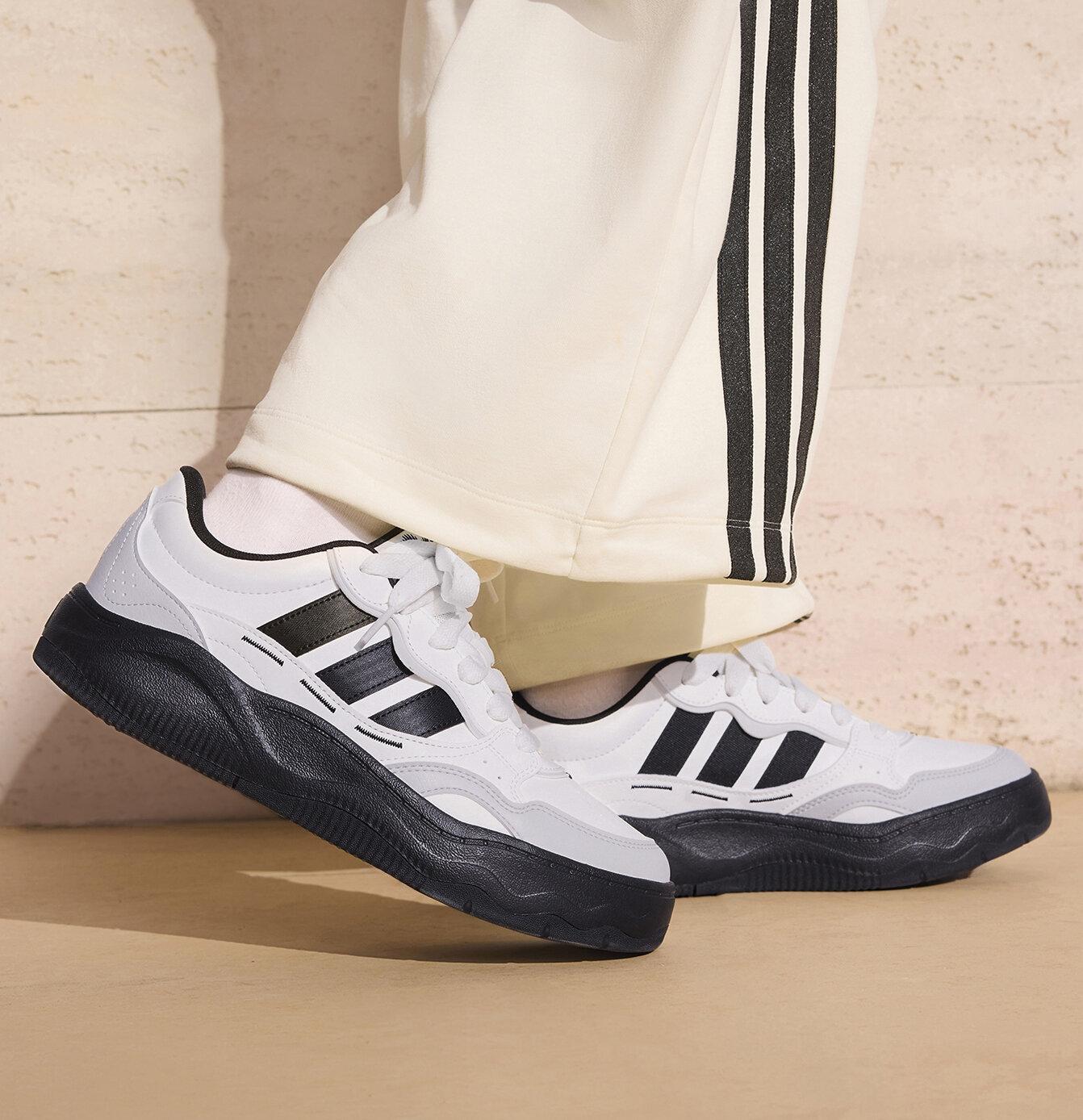Adidas LITE SHUFFLE Low top Skateboard Shoes Unisex White Black 40.5