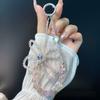 Four-leaf Clover Inlaid Zircon Phone Chain Flower Ball Crystal Bead Creative Bowknot Hanging Chain Car Keychain Jewelry for Women