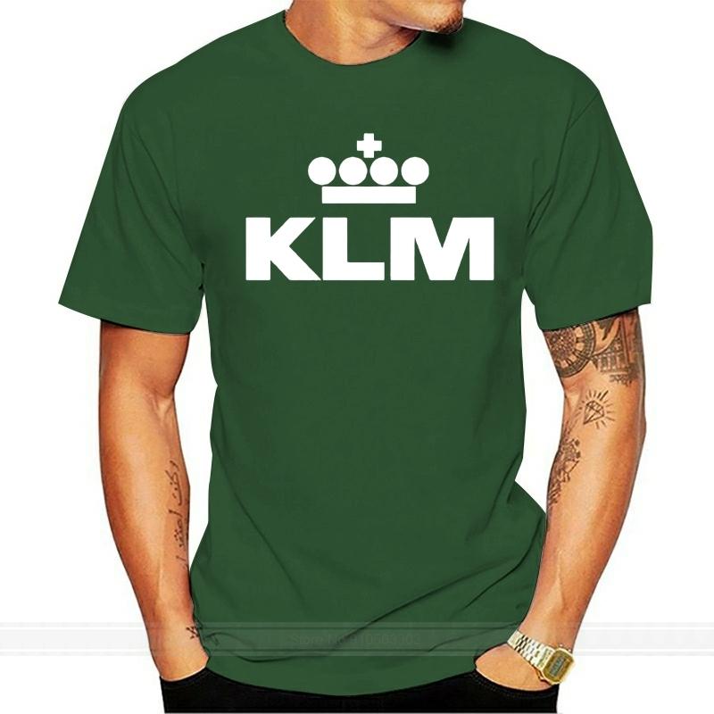 KLM Logo Retrò Royal Dutch Airline Maglietta Aviazione uomo marca teeshirt uomo estate cotone t-shirt
