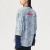 FILA Fusion Fake Two-Piece Tie-Dye Long Sleeve T-Shirt Couple Style Blurred Memory Unisex Tops T11U146204F-WT