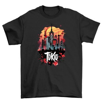 Tokyo Landscape Anime Skyline T-shirt - Japanese Vibes Included! Funny T-shirt,