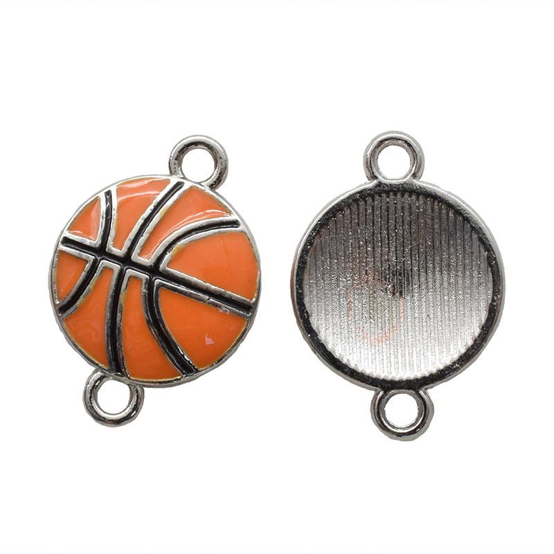 Retro Double Dangle Sports Balls Pendant Alloy Jewelry Accessory