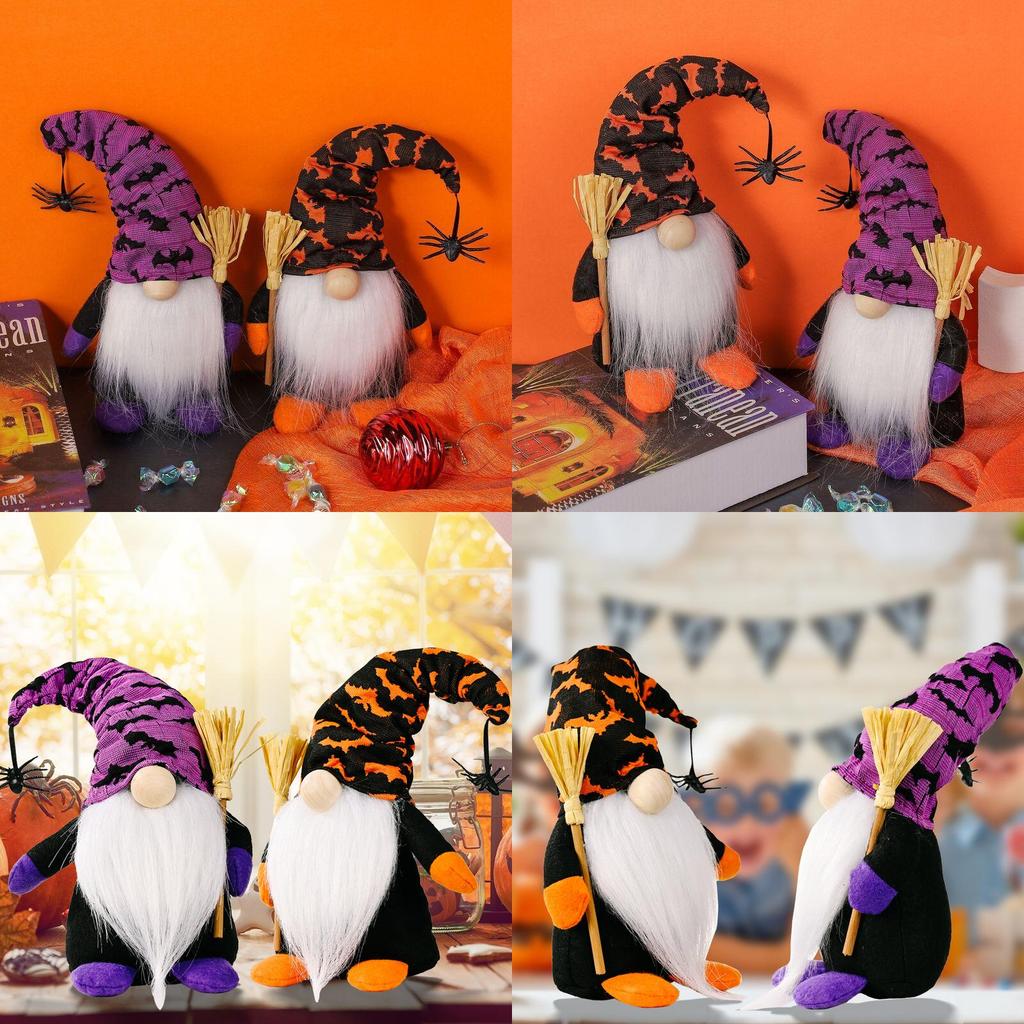 Adorable Plush Halloween Gonks Gnome Witch Spider Rudolph Doll For Party Decoration