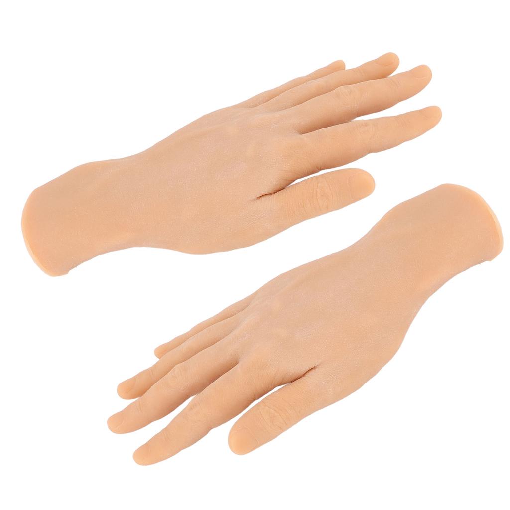 1 Pair Silicone Male Hand Model Simulation Silicone Artificial Hand Model Reusable Mannequin Hand for Festival Props