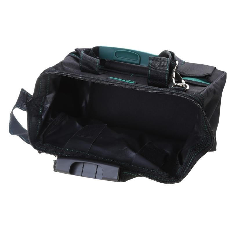 Multifunktionell verktygsväska med förtjockat Oxford-tyg Vattentät Bred öppning Verktygsförvaringsväska för elektriker