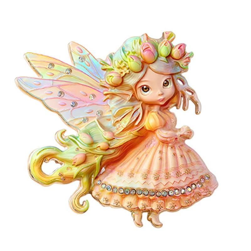 Broches de Aleación de Elfo Mariposa Hermosa de Ensueño 4 Colores Encantador Exquisito Broche para Niña para Ropa de Mujer Pines para Mochila Regalos