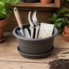 Non-slip Bulb Growing Pots Plant Pot with Saucer, 10 Inch 13 Wide Flowerpot Drainage Flower Saucer Holes, Indoor Outdoor Planter for Tulips