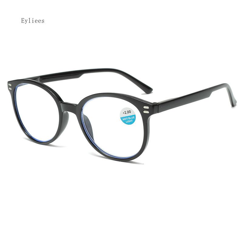 Vintage Ultralight Reading Glasses Men Women Round Glasses Frames for Read Female Black Blue Eyeglasses Glasses Frame +100 +150