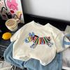 T-shirt Estiva Unisex Stile Coreano Ricamo 3D Cartone Animato - Top in Cotone a Maniche Corte Genitore-Figlio