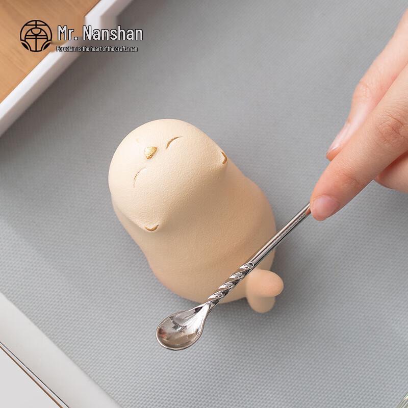 Ceramic Sun-Facing Orange Cat Tea Pet