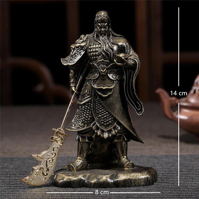 Gold Chinese Feng Shui Guan Gong Buddha Statues Handmade Resin Crafts Big Buddha Sculpture Figurines Home Decoration