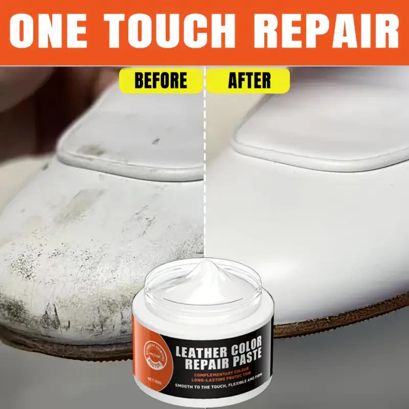 White Leather Repair Kit - Color-correcting Cream for Restoring Scratches, Fading and Aging Leather - Suitable for White Sofas,