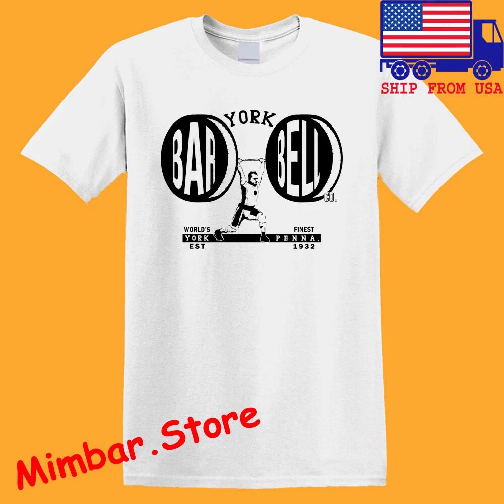 York Barbell Club Men s White Size S-5XL 4XL